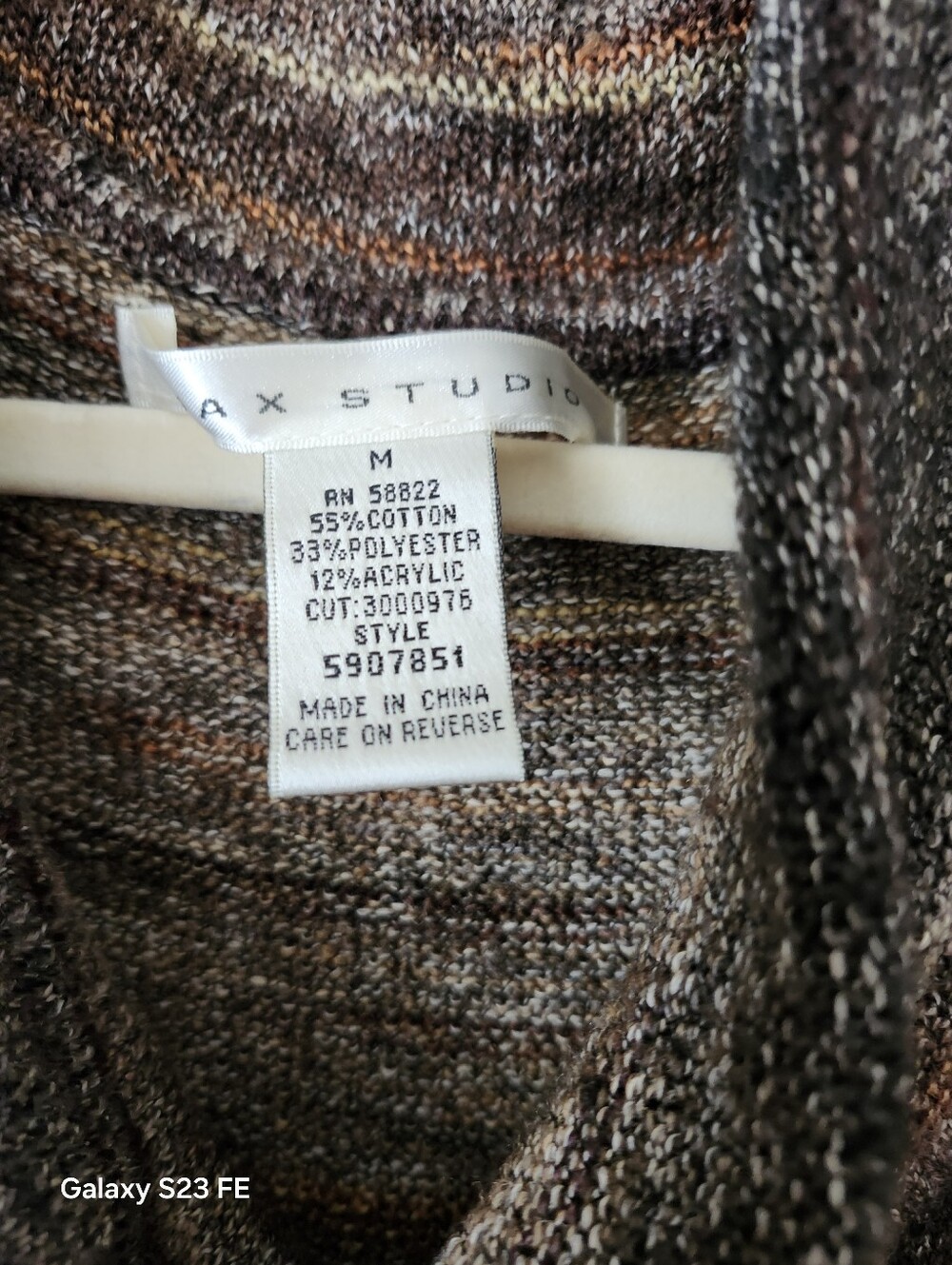 MAX Studio Brown Multi Knit Sweater